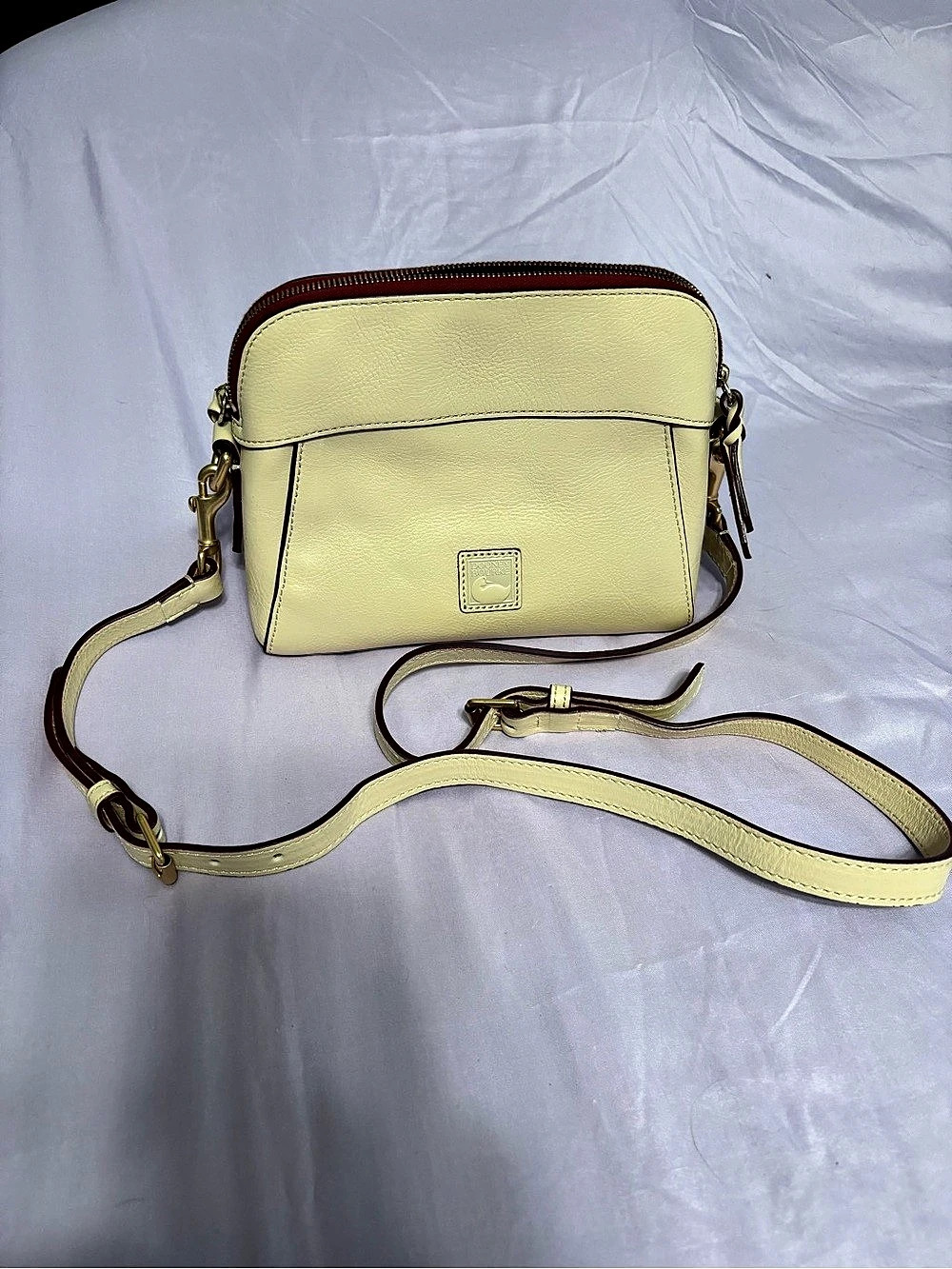 Dooney & Bourke Florentine Ginger Crossbody Ecru Cream Leather